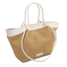 Soleil Raffia shopping bag White