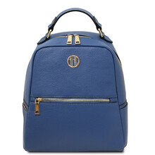 Prisma Soft leather backpack Denim