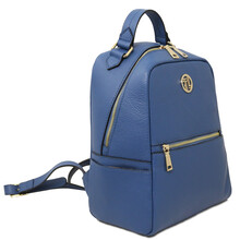 Prisma Soft leather backpack Denim