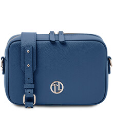 Cubetto Leather shoulder bag Denim