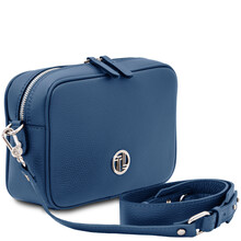 Cubetto Leather shoulder bag Denim