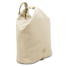 Dublin Soft leather backpack Beige