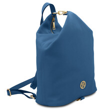 Dublin Soft leather backpack Denim