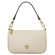 Parfait Leather clutch Beige