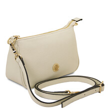 Parfait Leather clutch Beige