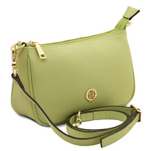 Parfait Leather clutch Lime Green