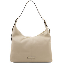 Plenia Leather shopping bag Beige