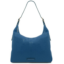 Plenia Leather shopping bag Denim