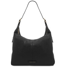 Plenia Leather shopping bag Black