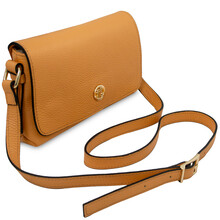 Biscuit Soft leather shoulder bag Apricot