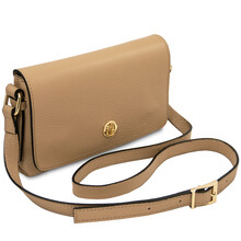 Biscuit Soft leather shoulder bag Caramel
