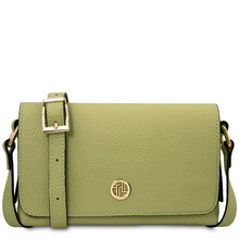 Biscuit Soft leather shoulder bag Lime Green