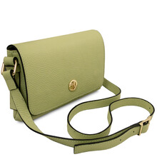 Biscuit Soft leather shoulder bag Lime Green