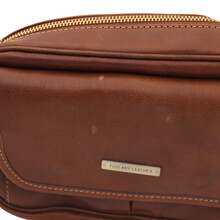 Ivan Leather handy wrist bag for men Brown