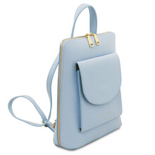 TL Bag Small leather backpack for women Light Blue