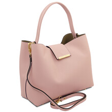 Clio Leather secchiello bag Nude