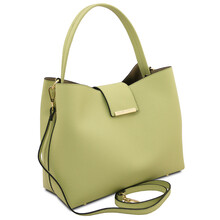 Clio Leather secchiello bag Lime Green