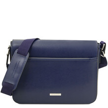 Messenger Saffiano leather messenger bag Dark Blue