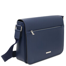 Messenger Saffiano leather messenger bag Dark Blue