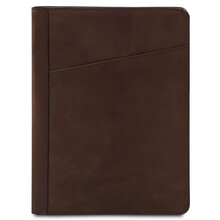 Augusto Leather document case with ring binder Dark Brown