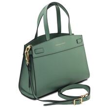 Musa Leather handbag Mint Green