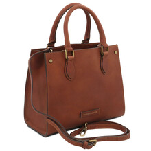 Dama Leather handbag Brown