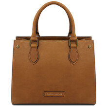 Dama Leather handbag Natural