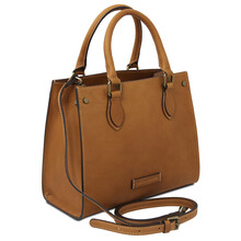 Dama Leather handbag Natural