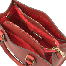 Dama Leather handbag Red
