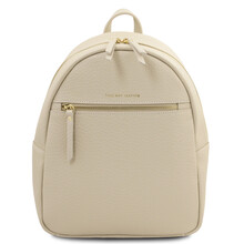 Arco Leather backpack Beige