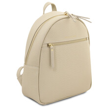 Arco Leather backpack Beige