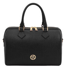 Barrique Leather duffle bag Black