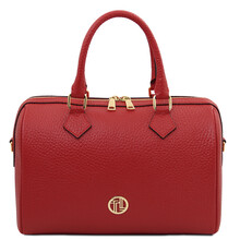 Barrique Leather duffle bag Lipstick Red