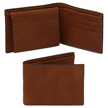 Exclusive 3 fold leather wallet for men Brown