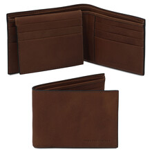 Exclusive 3 fold leather wallet for men Dark Brown