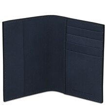 Leather passport cover Dark Blue