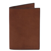 Leather passport cover Brown