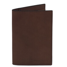 Leather passport cover Dark Brown