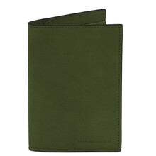 Leather passport cover Green