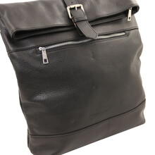 London Soft leather backpack Black