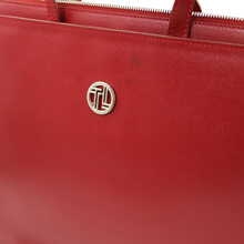 Servietă damă Tuscany Leather din piele saffiano roșie Palermo