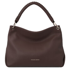 TL Bag Soft leather shoulder bag Chocolate