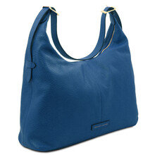 Plenia Leather shopping bag Denim