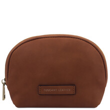 Vera Leather toiletry case Brown