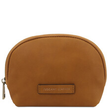 Vera Leather toiletry case Natural