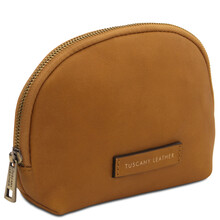 Vera Leather toiletry case Natural