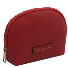 Vera Leather toiletry case Red