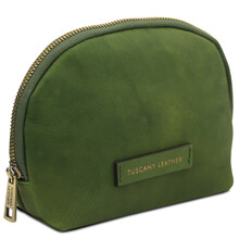 Vera Leather toiletry case Green