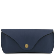 Leather glasses case Dark Blue