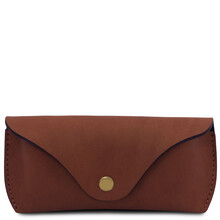 Leather glasses case Brown